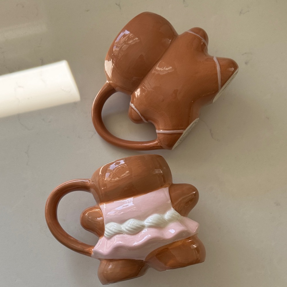 Gingerbread Man Ceramic Mugs - Picture 3 of 5